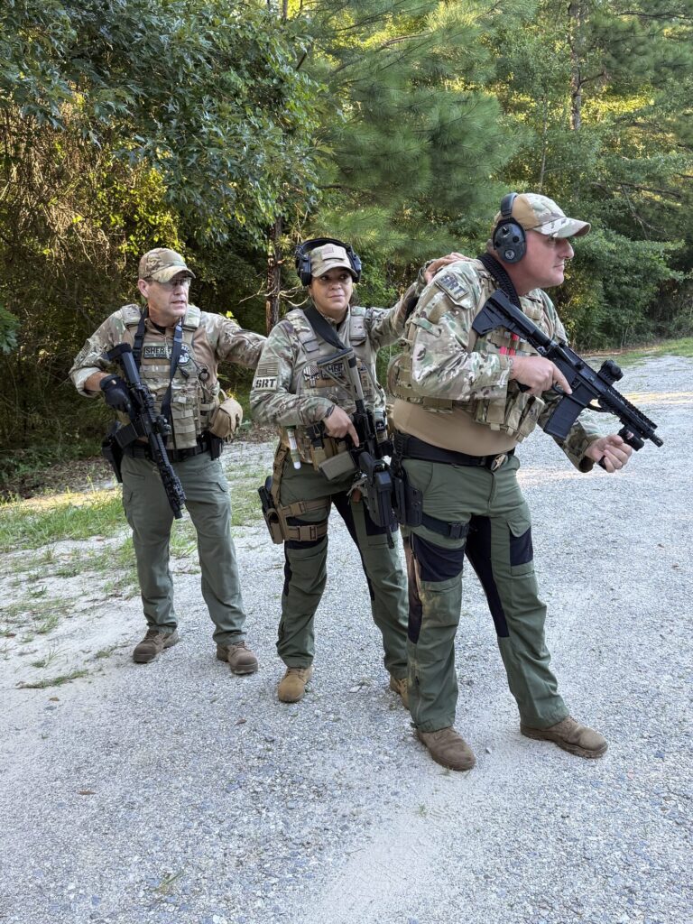 Barbour County Sheriff's Office Special Response Team members during a firearms training drill