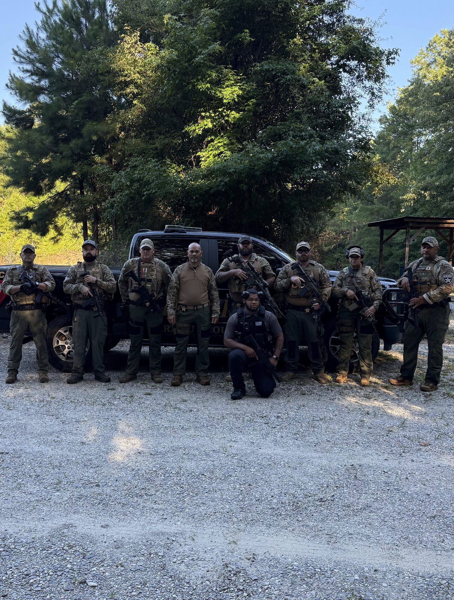 Barbour County Sheriff's Office Special Response Team in tactical gear during training